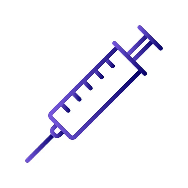 Fecskendő Ikon Vektor Vékony Vonal Jele Elszigetelt Körvonalszimbólum Illusztráció — Stock Vector