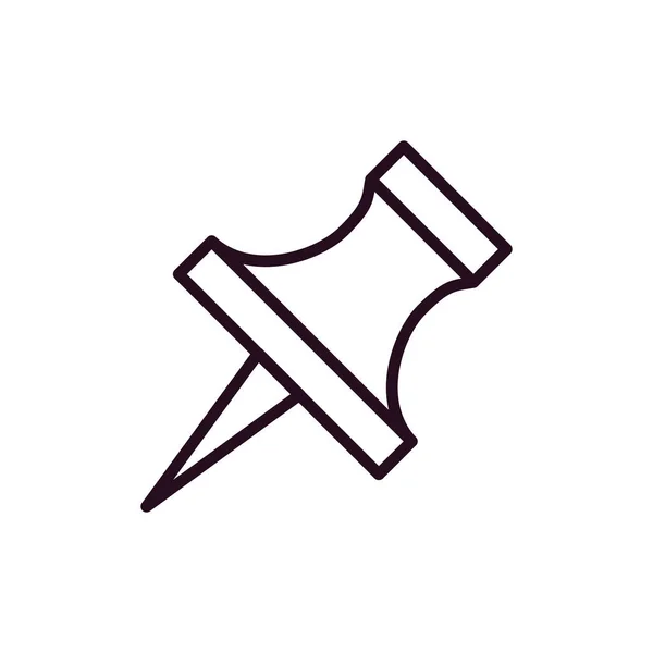 Naciśnij Ikonę Pin Prosta Ilustracja Symbolu Wektora Popychacza Projektowania Stron — Wektor stockowy