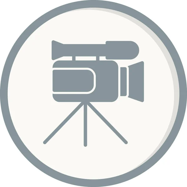 Иконка Видеокамеры Веб Векторная Иллюстрация — стоковый вектор