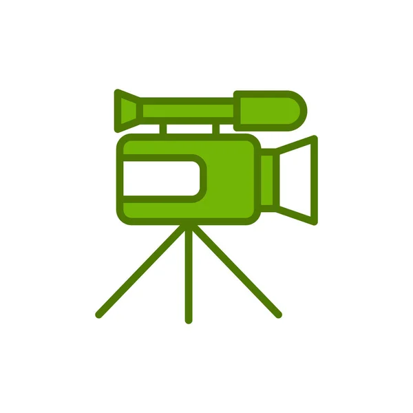 Videokamera Flaches Symbol Für Web Vektorillustration — Stockvektor