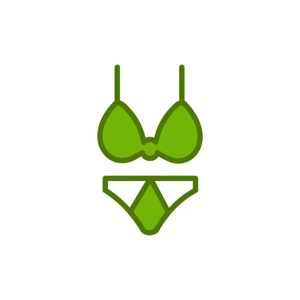 Bikini Icono Vector Ilustración — Vector de stock