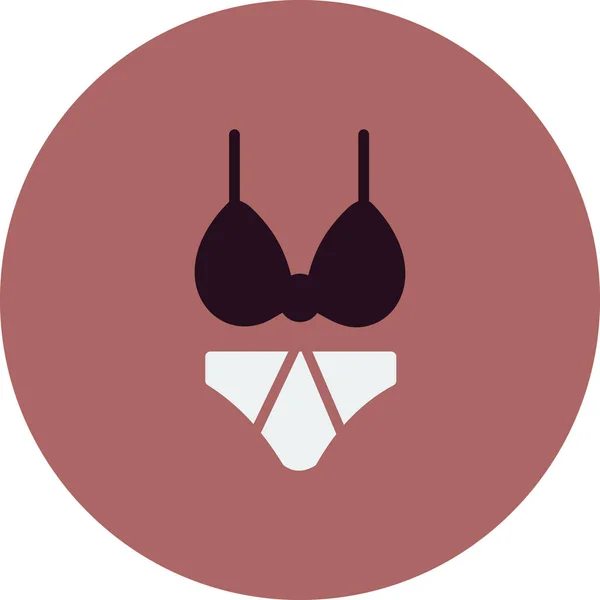 Bikini Icono Vector Ilustración — Archivo Imágenes Vectoriales