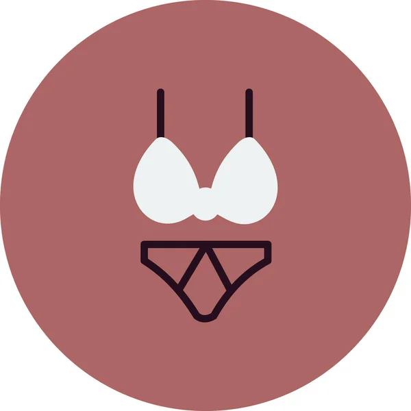 Bikini Icono Vector Ilustración — Vector de stock