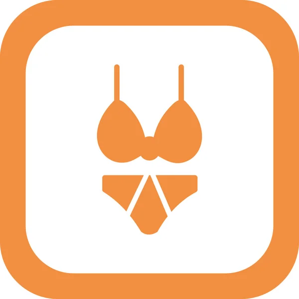 Illustration Vectorielle Icône Bikini — Image vectorielle