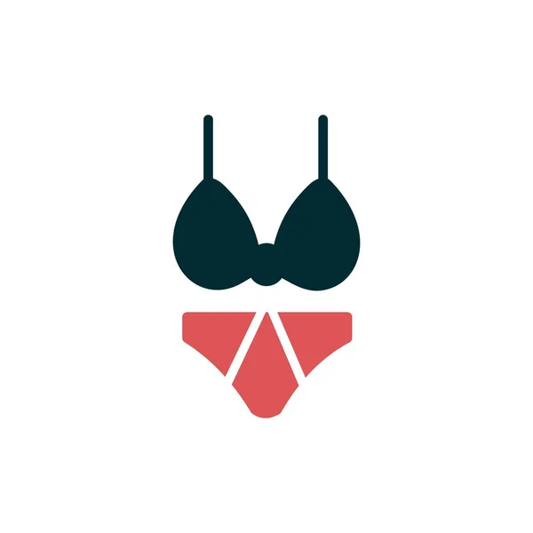 Illustrazione Vettoriale Icona Bikini — Vettoriale Stock