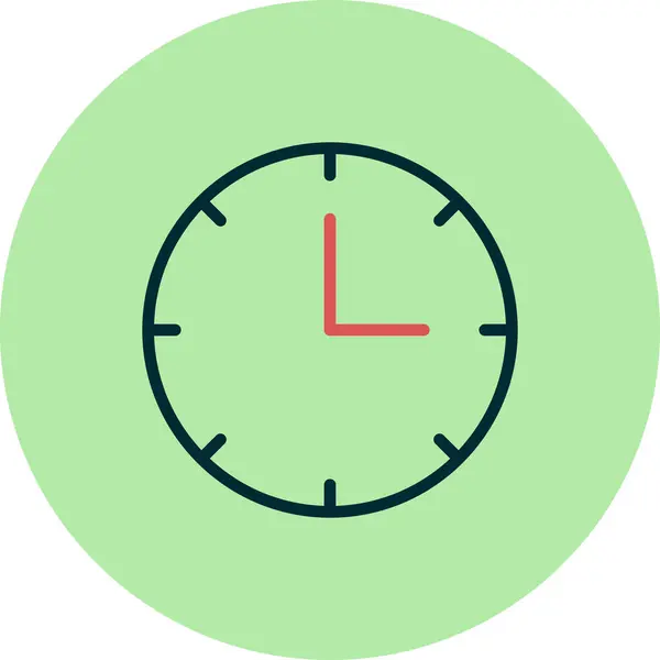 Vector Illustration Clock Icon — Stock Vector