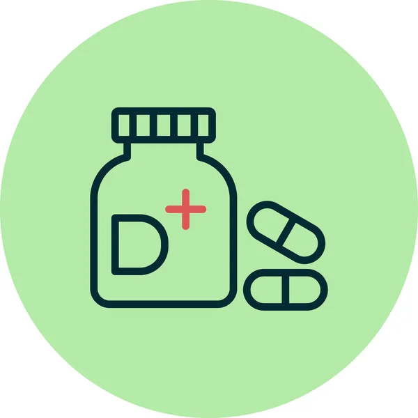 Medicine Pills Icon Vector Illustration — Stock Vector