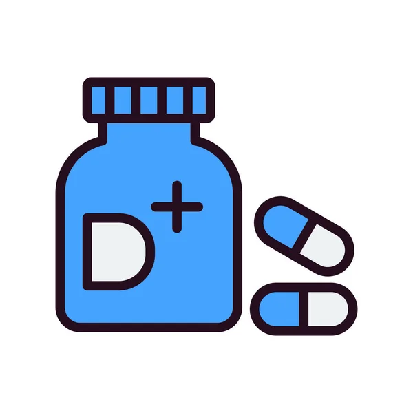 Medicine Pills Icon Vector Illustration — Stockový vektor