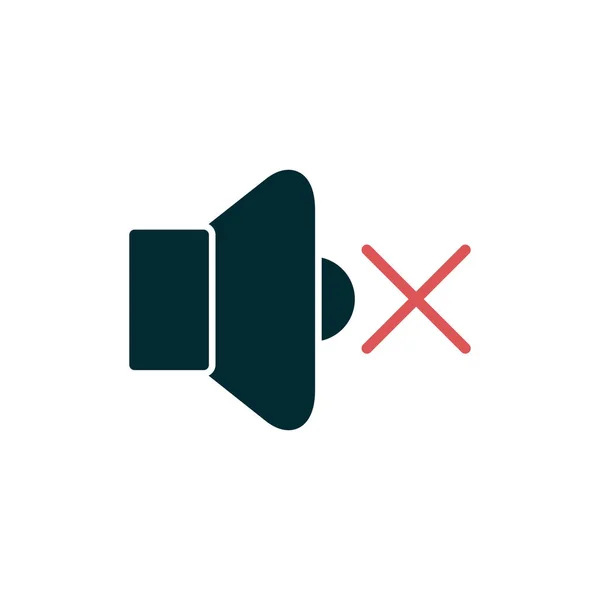 Mute Sign Sound Icon Vector Illustration — Stock vektor