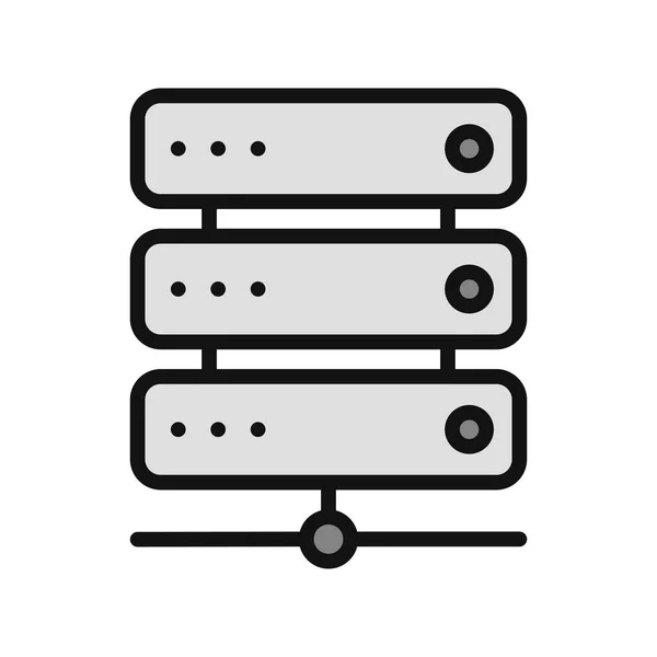 Data Server Simple Icon Vector Illustration — Vetor de Stock