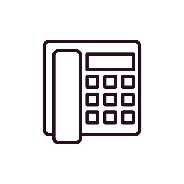 Telephone Icon White Background — Stock Vector