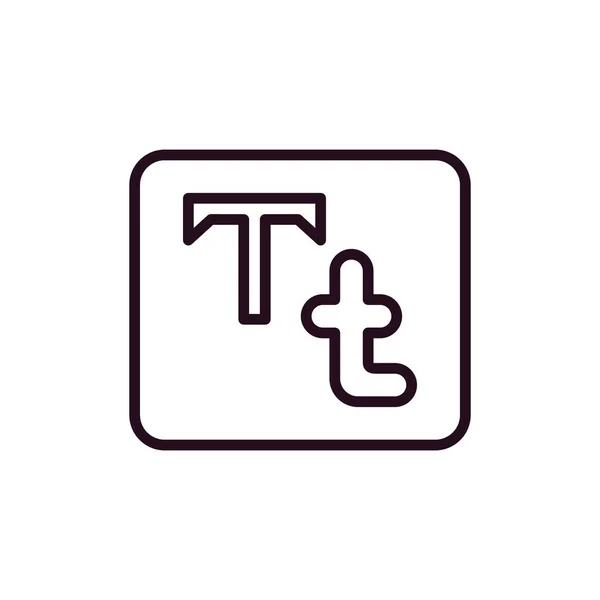 Typography Vector Glyphs Icon — Vetor de Stock