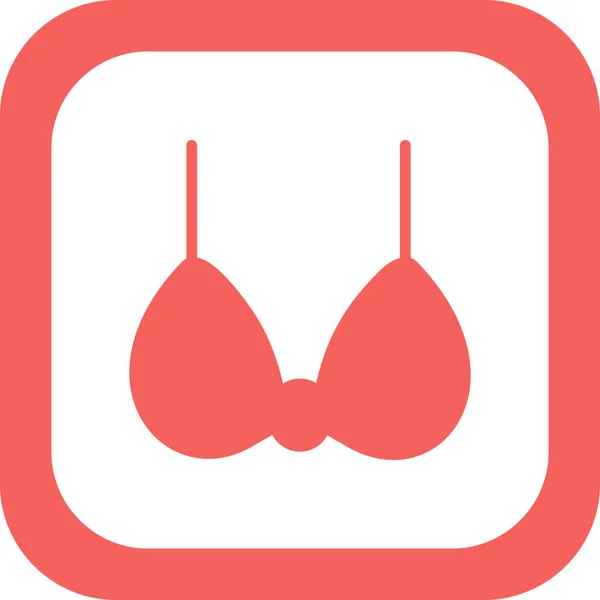 Ícone Sutiã Ilustração Simples Ícones Vetoriais Lingerie Para Web —  Vetores de Stock