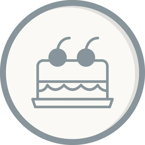 Торт Веб Іконка Проста Ілюстрація — стоковий вектор