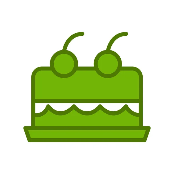 Gâteau Icône Web Illustration Simple — Image vectorielle