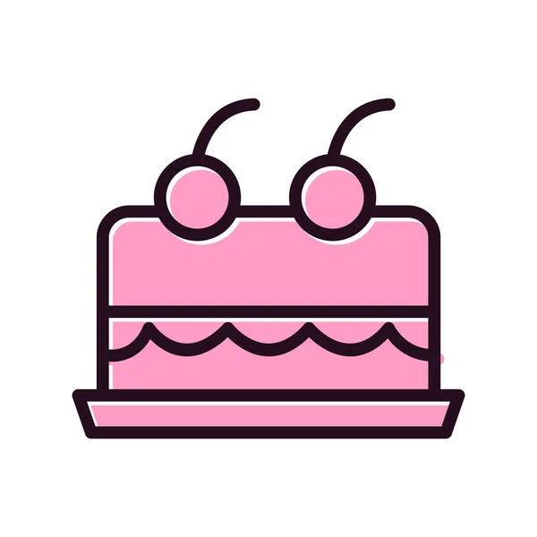 Kuchen Web Symbol Einfache Illustration — Stockvektor