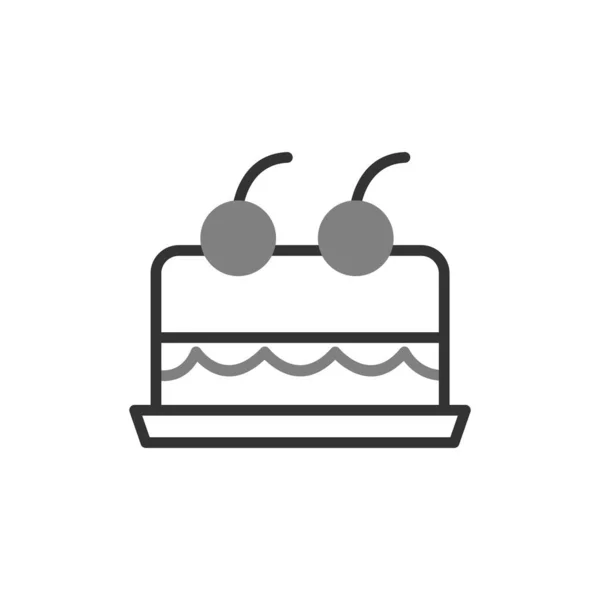 Gâteau Icône Web Illustration Simple — Image vectorielle