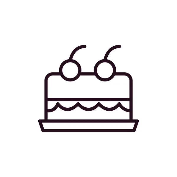 Торт Веб Іконка Проста Ілюстрація — стоковий вектор