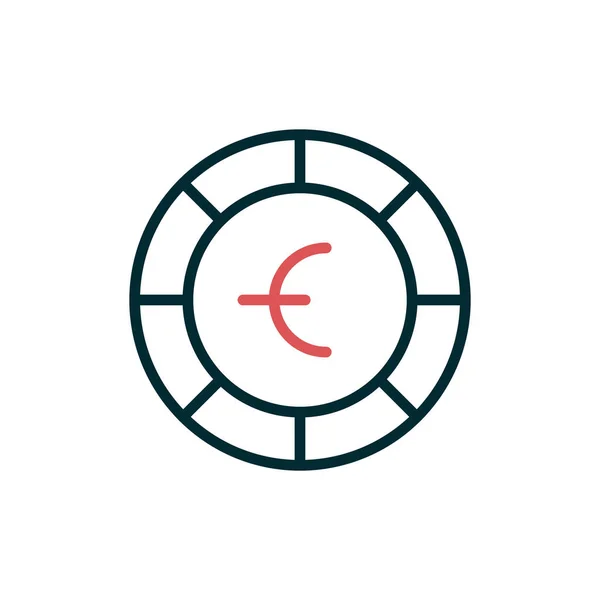 Euro Moneda Vector Ilustración — Vector de stock