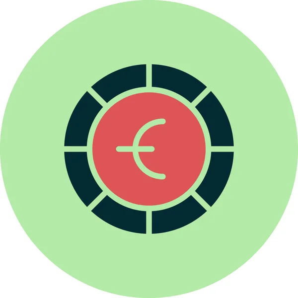 Euro Moneda Vector Ilustración — Vector de stock