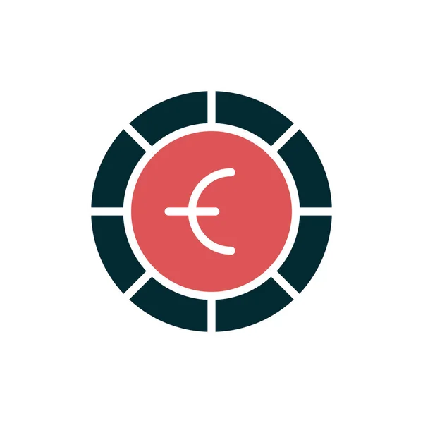 Illustration Vektorn För Euromynt — Stock vektor