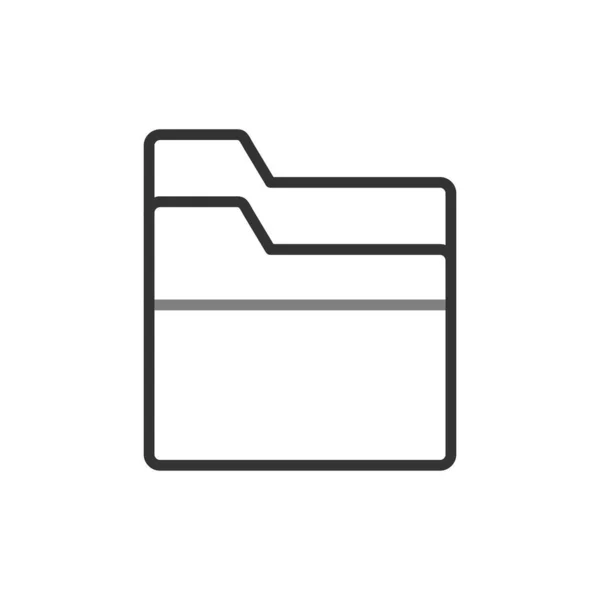 Folder Ikona Web Prosta Ilustracja — Wektor stockowy