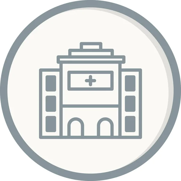 Ilustração Vetor Ícone Hospital — Vetor de Stock