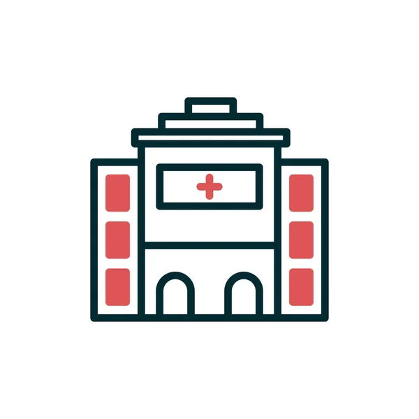 Icono Del Hospital Vector Ilustración — Vector de stock