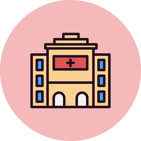 Icono Del Hospital Vector Ilustración — Vector de stock