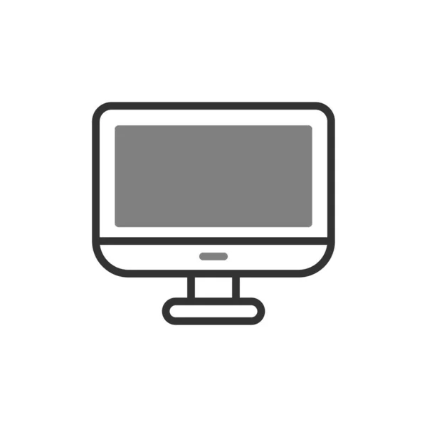 Computer Monitor Vector Web Icon — Stockvector