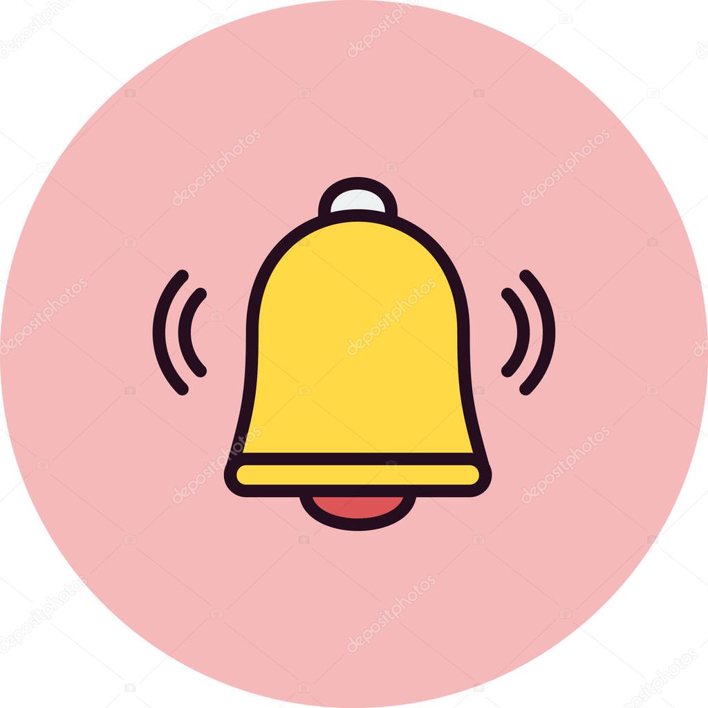 vector illustration of simple bell icon