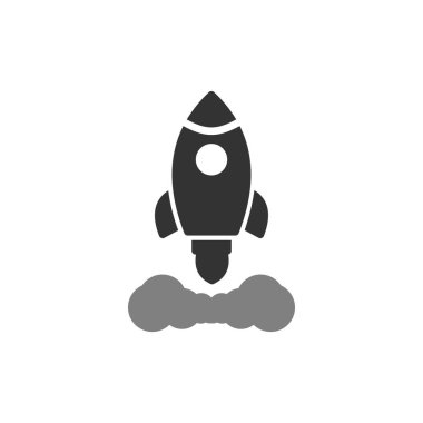 roket ikonu vektör illüstrasyonu