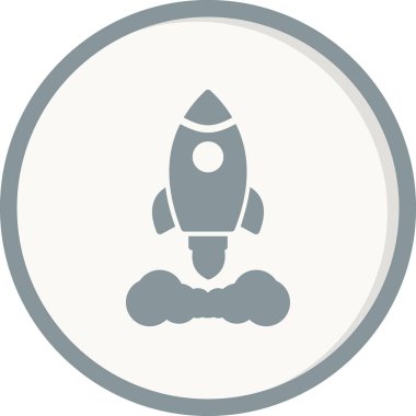 roket ikonu vektör illüstrasyonu