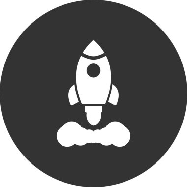 roket ikonu vektör illüstrasyonu