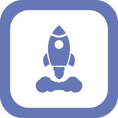 roket ikonu vektör illüstrasyonu