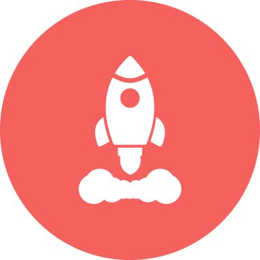 roket ikonu vektör illüstrasyonu