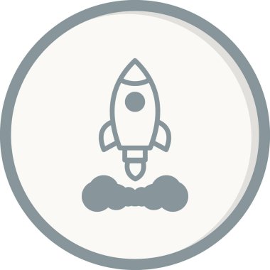 roket ikonu vektör illüstrasyonu