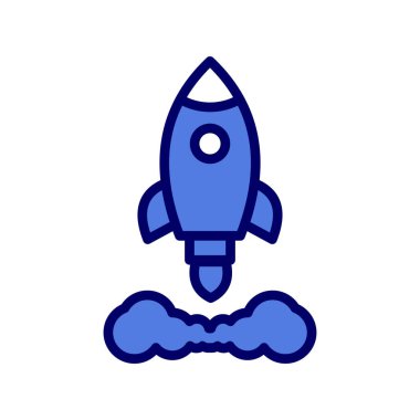 roket ikonu vektör illüstrasyonu