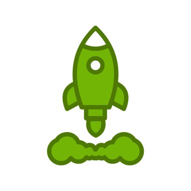 roket ikonu vektör illüstrasyonu