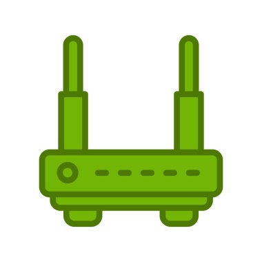 Wi-fi yönlendirici vektör illüstrasyonu