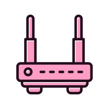 Wi-fi yönlendirici vektör illüstrasyonu