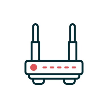 Wi-fi yönlendirici vektör illüstrasyonu