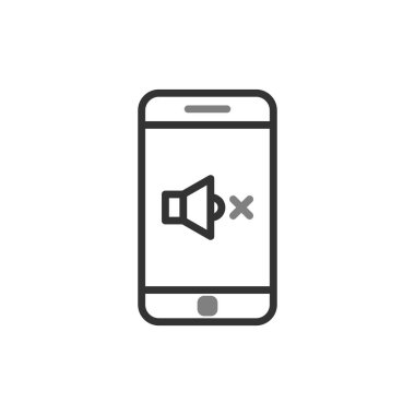 akıllı telefon simgesi, düz vektör illüstrasyon tasarımı