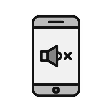 akıllı telefon simgesi, düz vektör illüstrasyon tasarımı