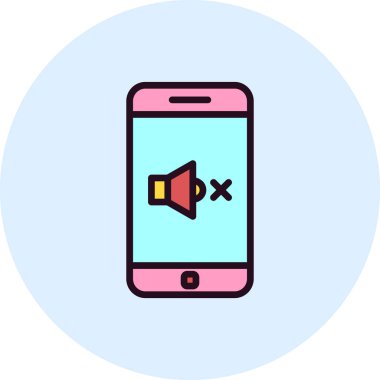 akıllı telefon simgesi, düz vektör illüstrasyon tasarımı