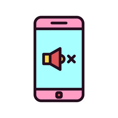 akıllı telefon simgesi, düz vektör illüstrasyon tasarımı