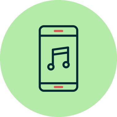 akıllı telefon simgesi, düz vektör illüstrasyon tasarımı