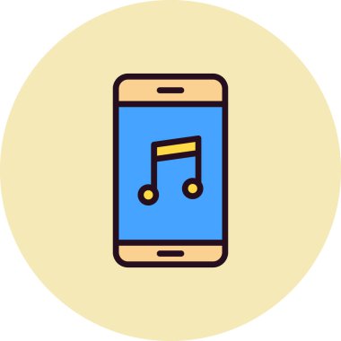 akıllı telefon simgesi, düz vektör illüstrasyon tasarımı