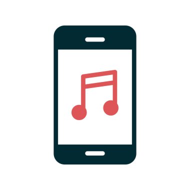 akıllı telefon simgesi, düz vektör illüstrasyon tasarımı