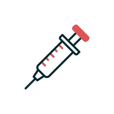 Şırınga. Web simgesi basit tasarım 